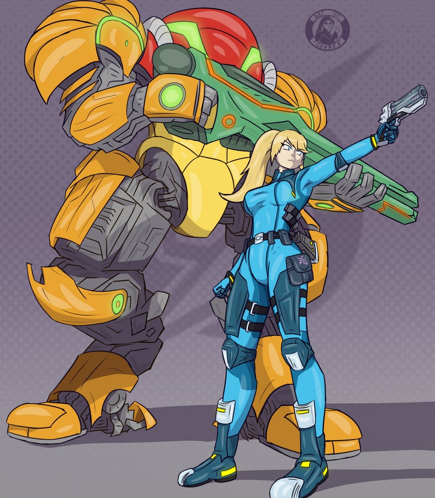 samus aran (metroid and 1 more) drawn by gerkek