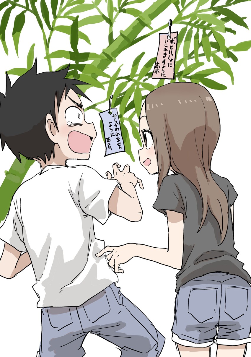 takagi-san and nishikata (karakai jouzu no takagi-san) drawn by yamamoto_souichirou