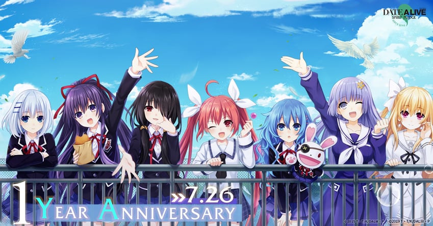 tokisaki kurumi, yatogami tohka, tobiichi origami, itsuka kotori, himekawa yoshino, and 3 more (date a live and 2 more)