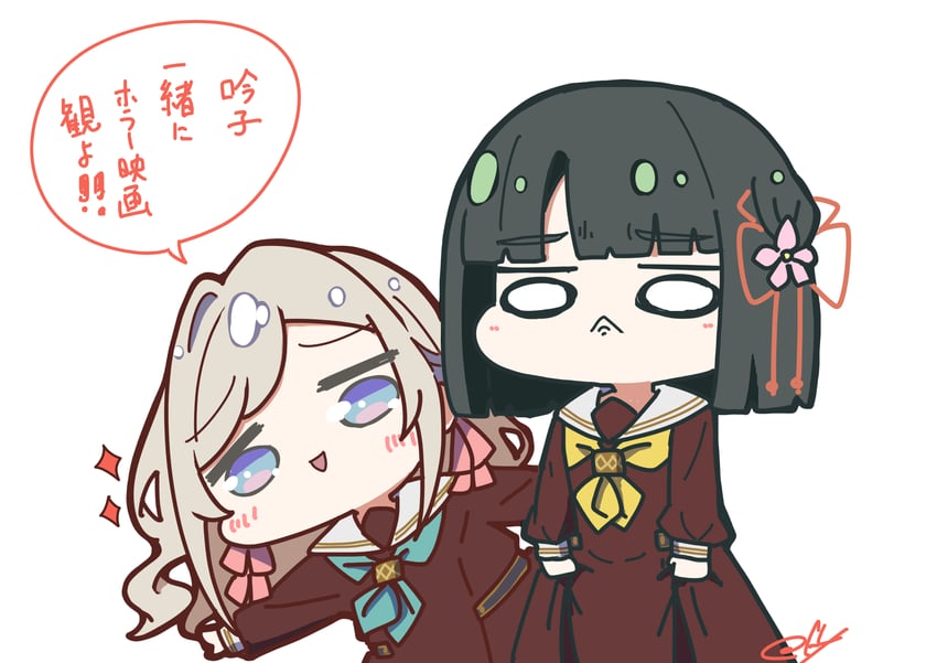 momose ginko and ceras yanagida lilienfeld (love live! and 1 more) drawn by oofushi_ao