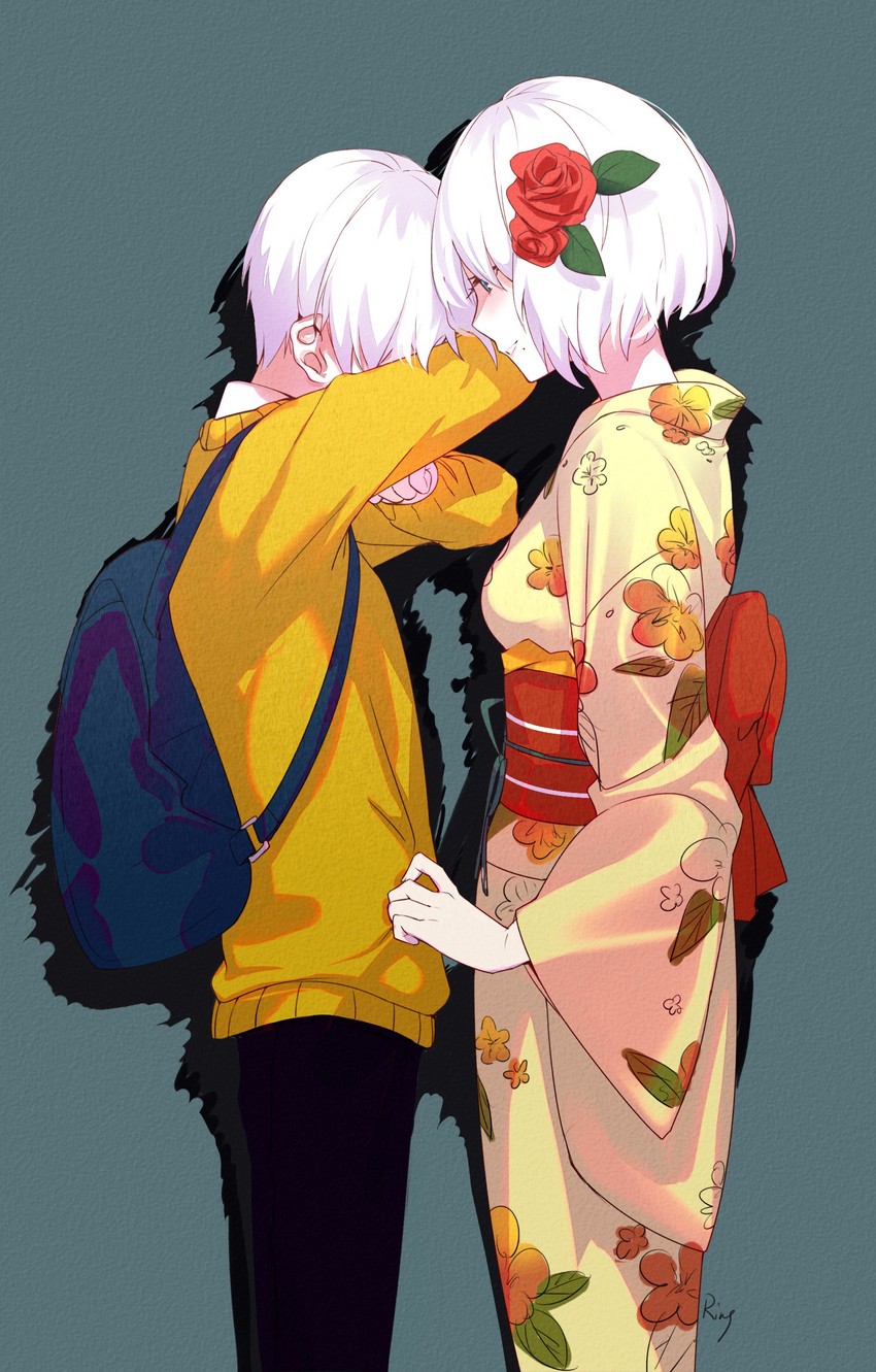 2b and 9s (nier and 2 more) drawn by aki663