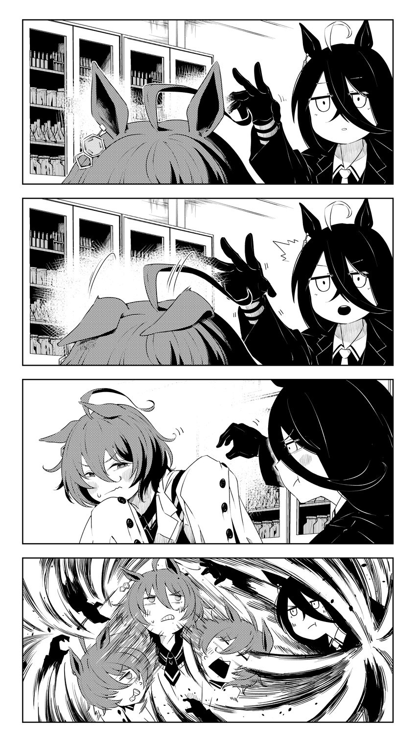 agnes tachyon and manhattan cafe (umamusume) drawn by tori_(hiyoko_bazooka)