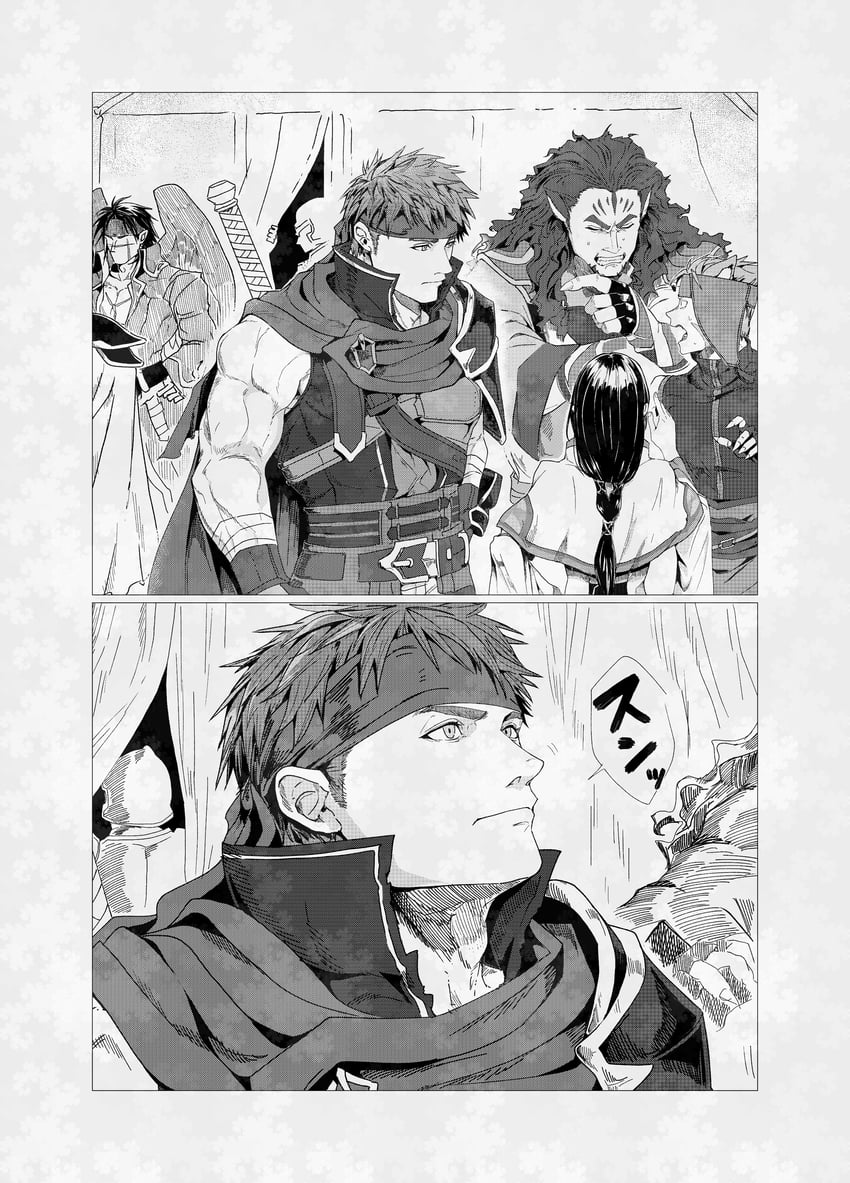 ike, soren, ranulf, tibarn, and skrimir (fire emblem and 1 more) drawn by matsumohoteisou
