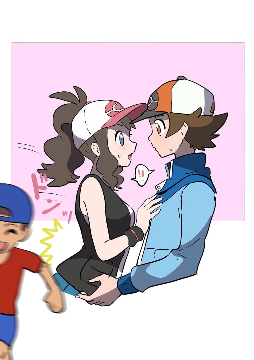 hilda, hilbert, and youngster (pokemon and 2 more) drawn by makademia