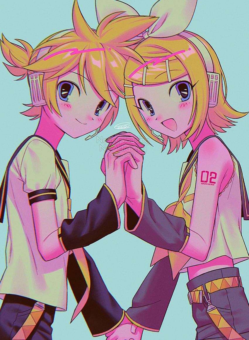 kagamine rin and kagamine len (vocaloid) drawn by menma_(enaic31)