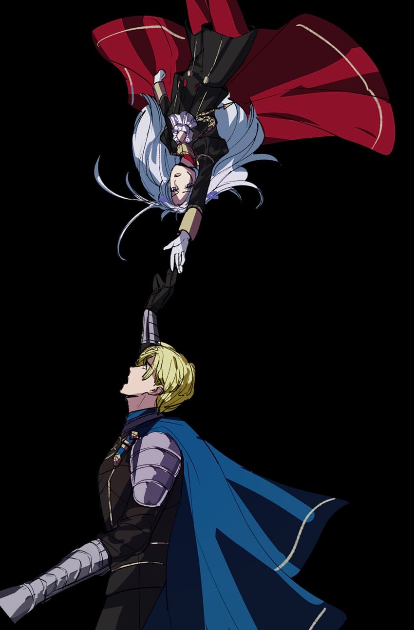 edelgard von hresvelg and dimitri alexandre blaiddyd (fire emblem and 1 more) drawn by amikoiiko