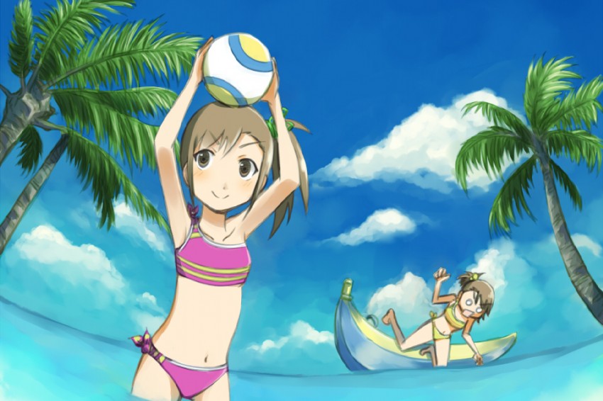 futami mami and futami ami (idolmaster and 1 more) drawn by fujiwara_tsukasa