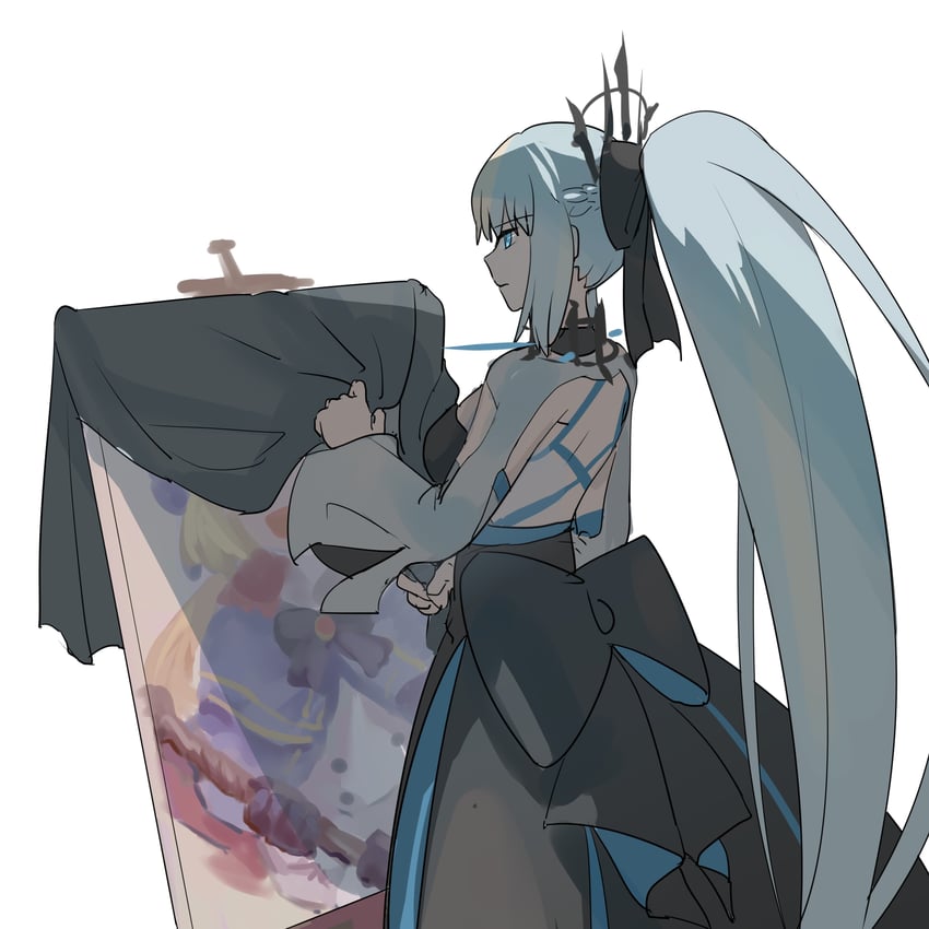 morgan le fay and aesc (fate and 1 more) drawn by jinrou_(cyanord_k)