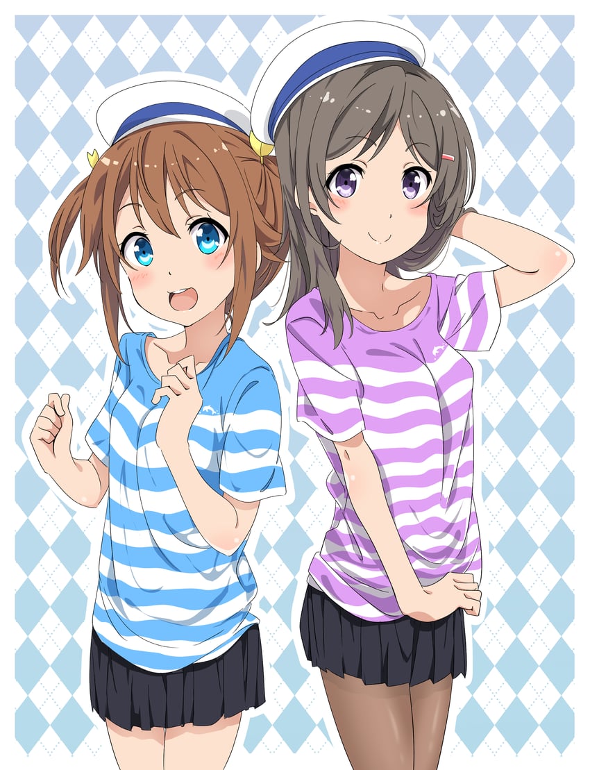 misaki akeno and china moeka (high school fleet) drawn by shachiku-man
