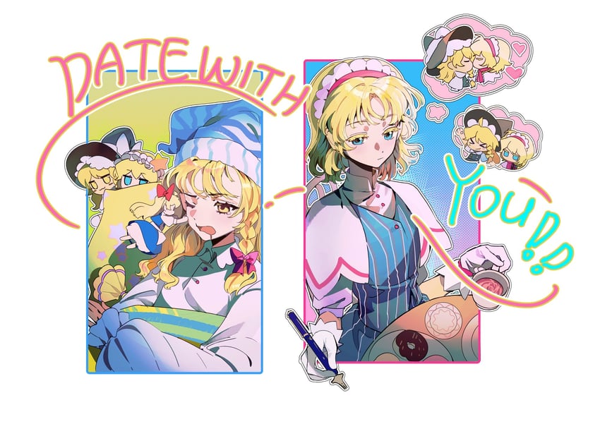 kirisame marisa, alice margatroid, and shanghai doll (touhou) drawn by xian_qishui