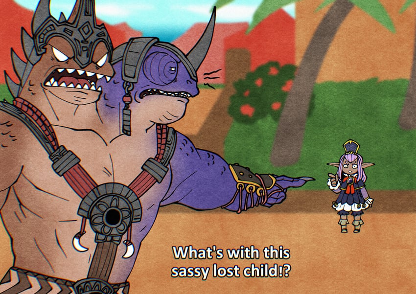 prishe and bakool ja ja (final fantasy and 2 more) drawn by trollkjerringkunst