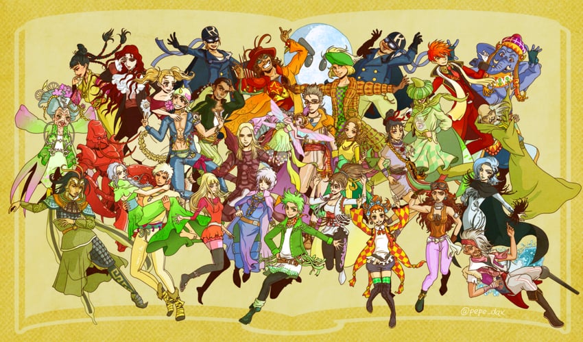 ellen carson, sarah carson, thomas bent, peony, robin, and 25 more (saga and 1 more) drawn by pepe_dqx