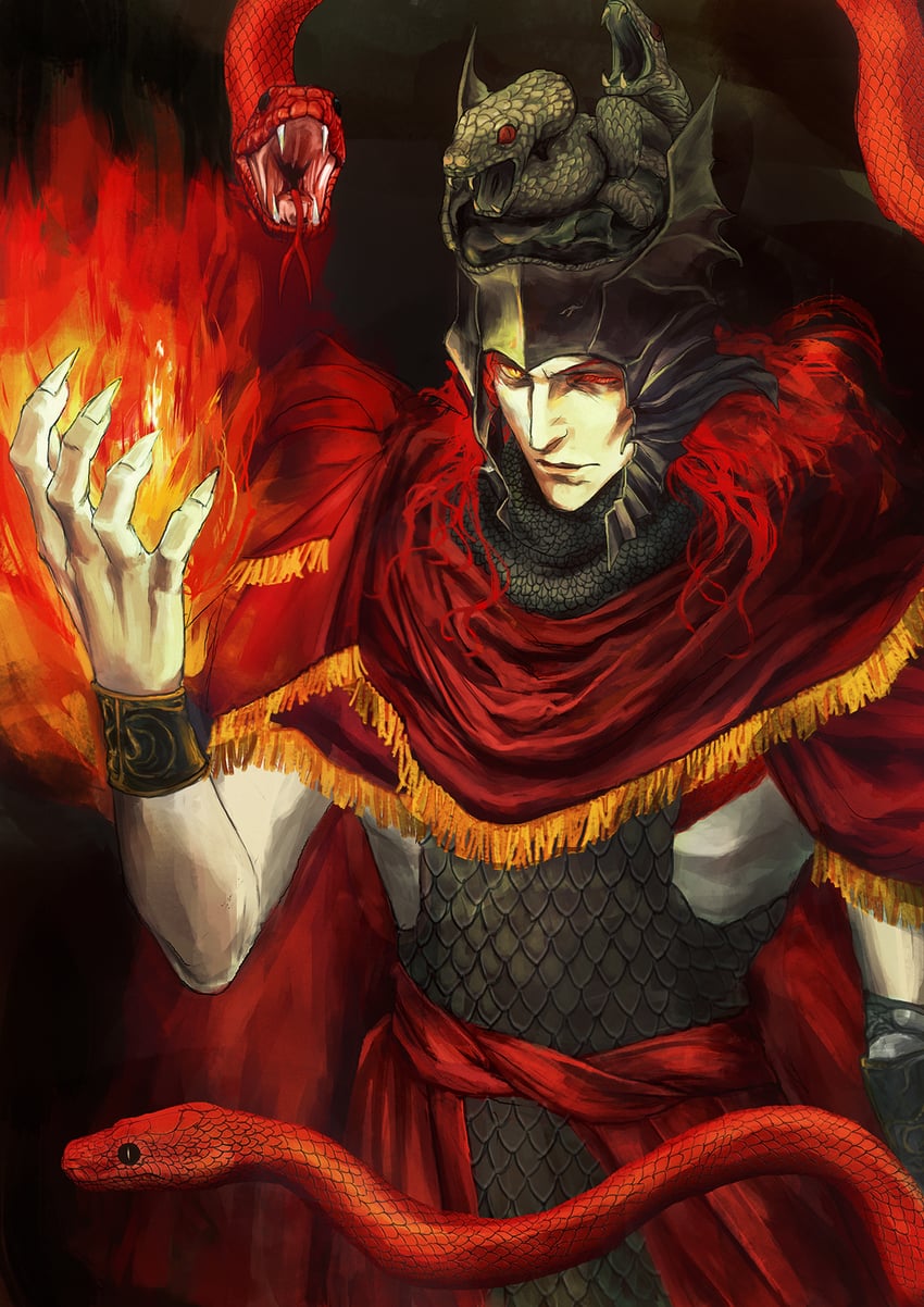 messmer the impaler (elden ring and 1 more) drawn by hermitsghost