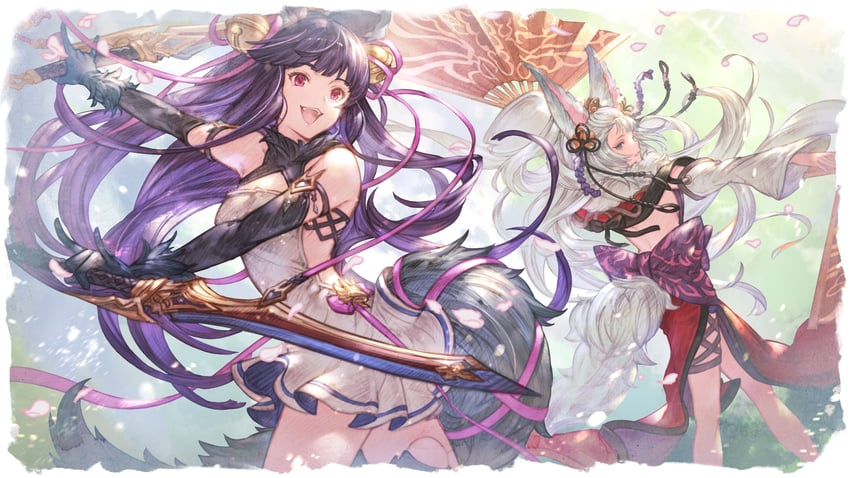 yuel and societte (granblue fantasy and 1 more) drawn by minaba_hideo