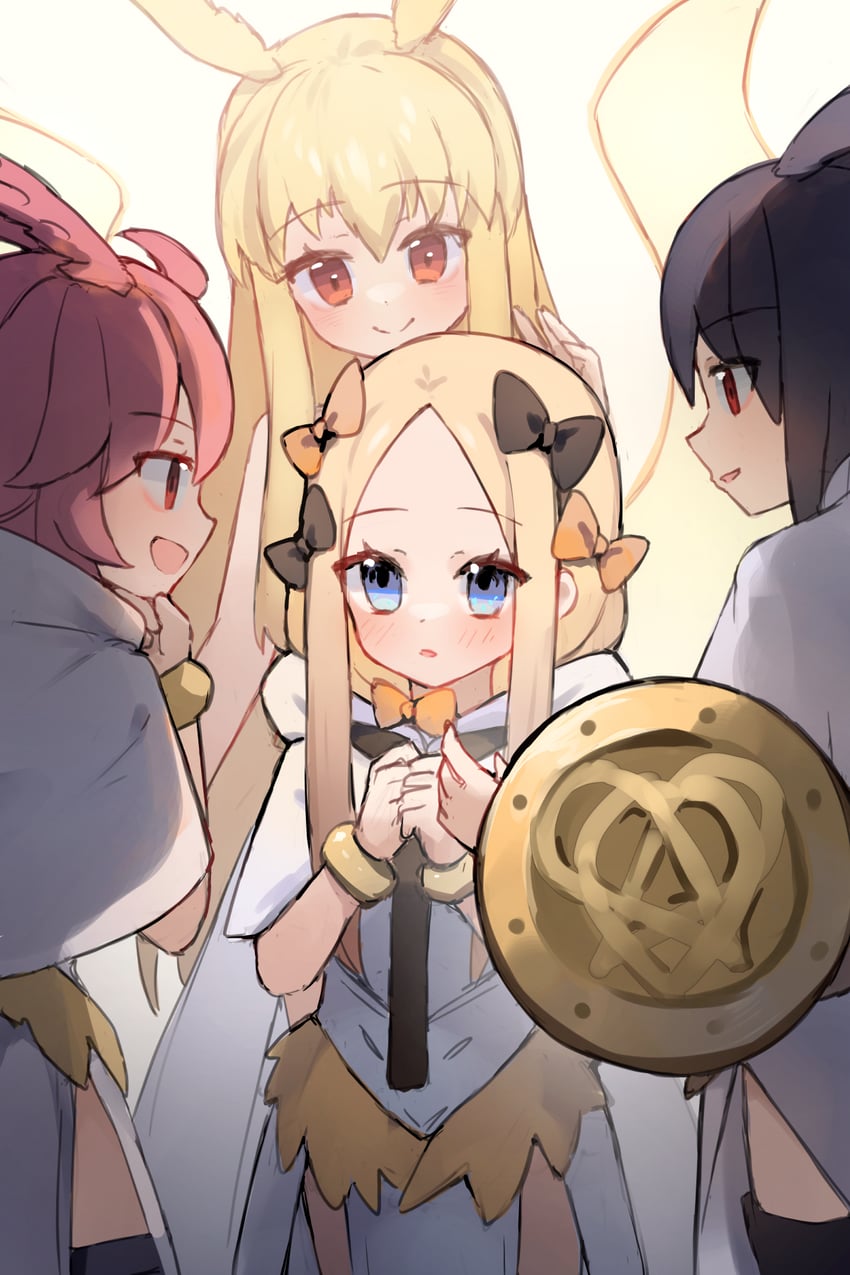 abigail williams, valkyrie, ortlinde, thrud, and hildr (fate and 1 more) drawn by miya_(miyaruta)