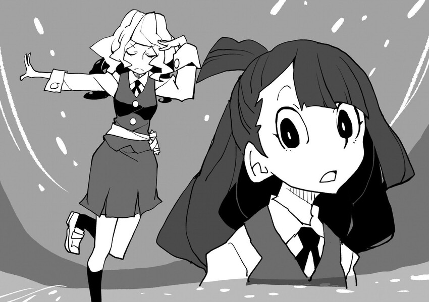 kagari atsuko and diana cavendish (little witch academia and 1 more) drawn by dowman_sayman