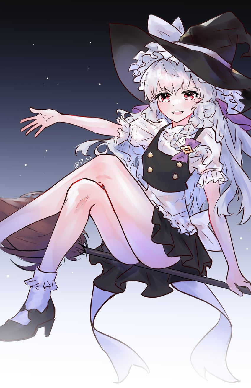 kirisame marisa and lysithea von ordelia (touhou and 2 more) drawn by paiiart