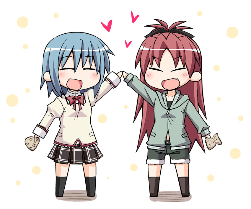 miki sayaka and sakura kyoko (mahou shoujo madoka magica) drawn by nekotoufu