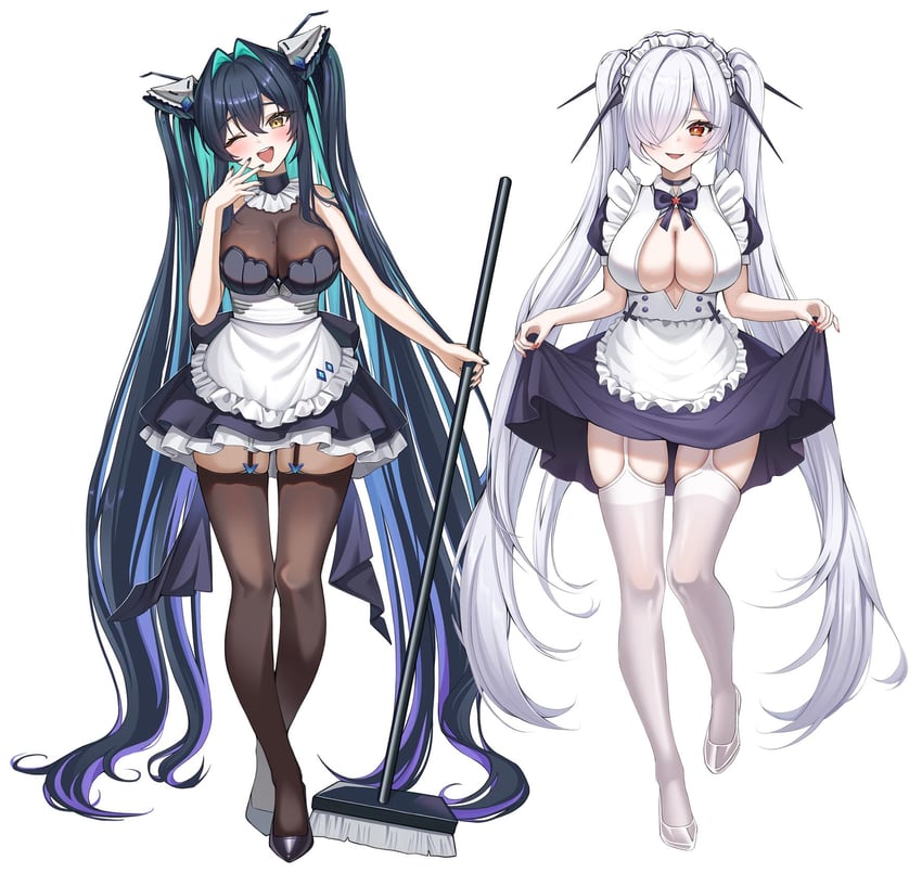 cinderella and little mermaid (goddess of victory: nikke) drawn by wol_(wol_927)