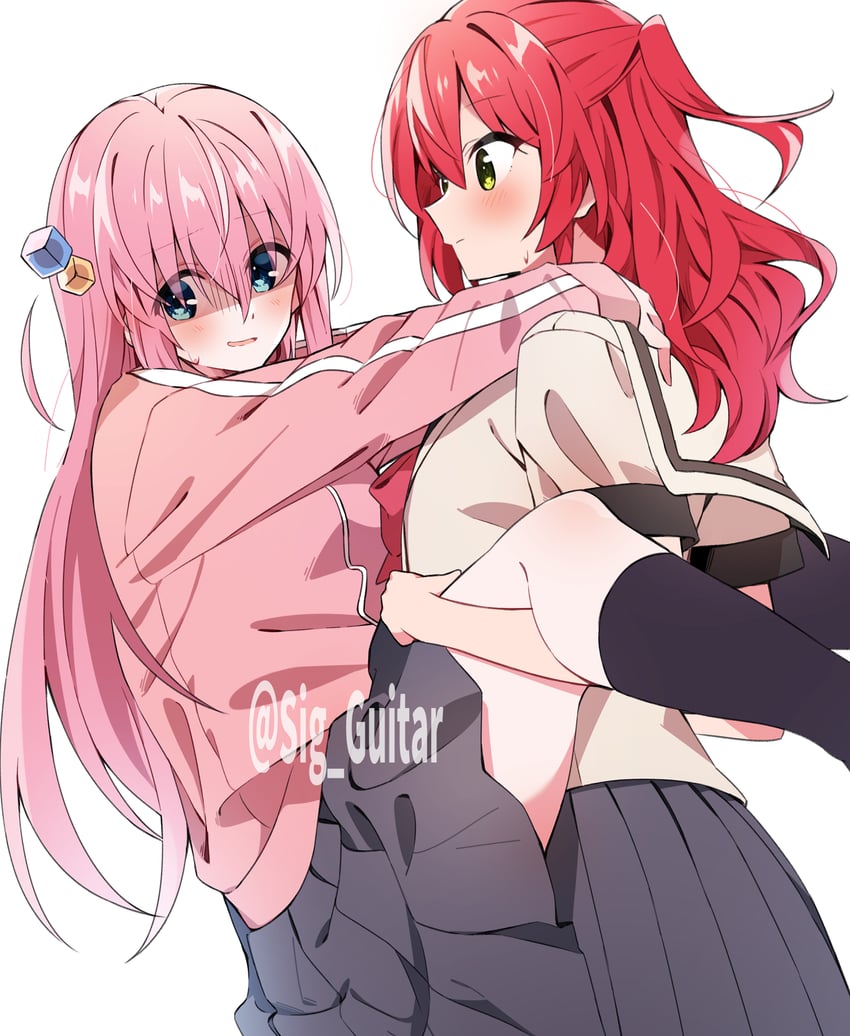 gotoh hitori and kita ikuyo (bocchi the rock!) drawn by shigure_(sigre)
