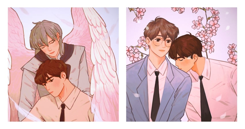 kinomoto touya, yue, and tsukishiro yukito (cardcaptor sakura) drawn by sa2sugu