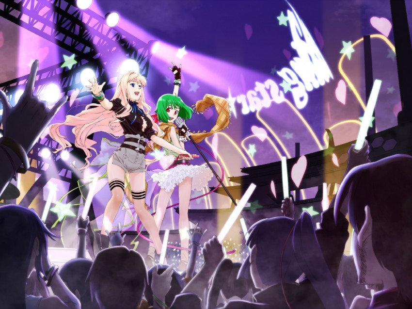 sheryl nome, ranka lee, and saotome alto (macross and 1 more) drawn by pandaun