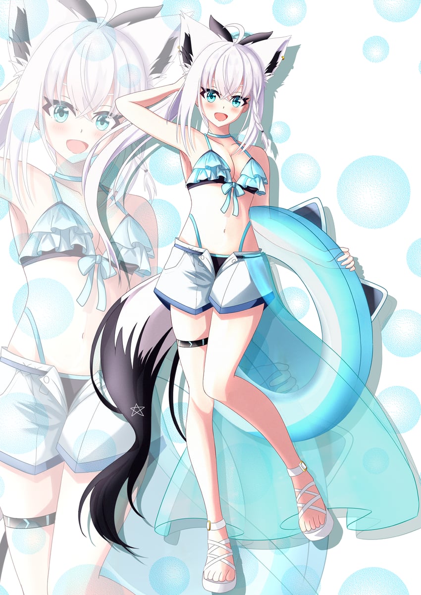 shirakami fubuki (hololive) drawn by ayana_haku