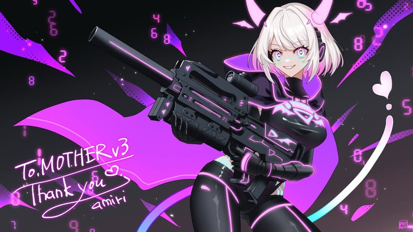 motherv3 (indie virtual youtuber) drawn by amiri_skeb