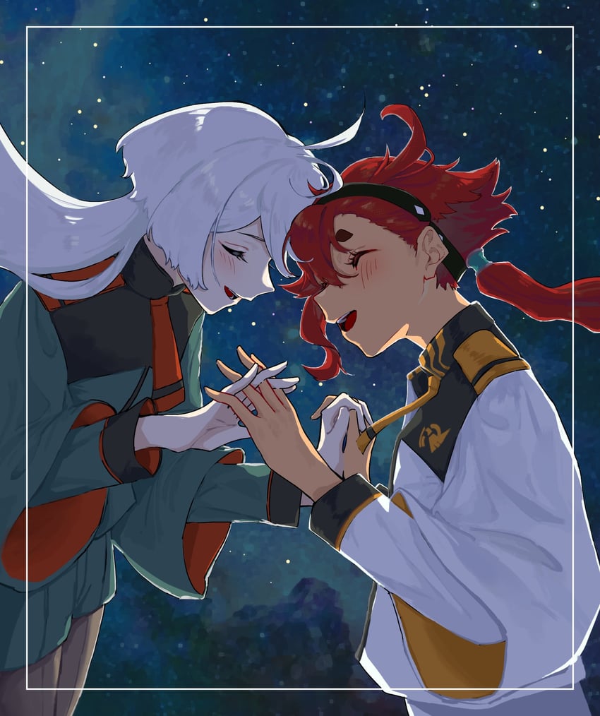 suletta mercury and miorine rembran (gundam and 1 more) drawn by lz1f_ds3