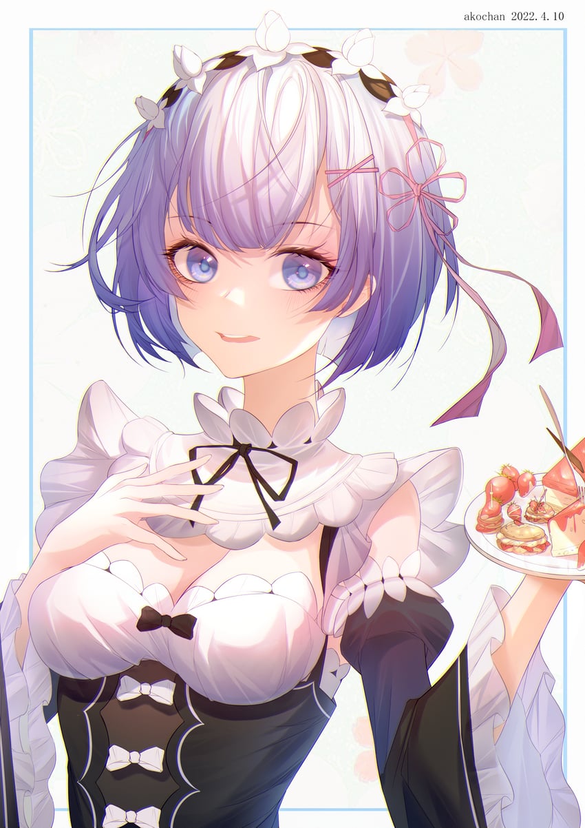 rem (re:zero kara hajimeru isekai seikatsu) drawn by akochan