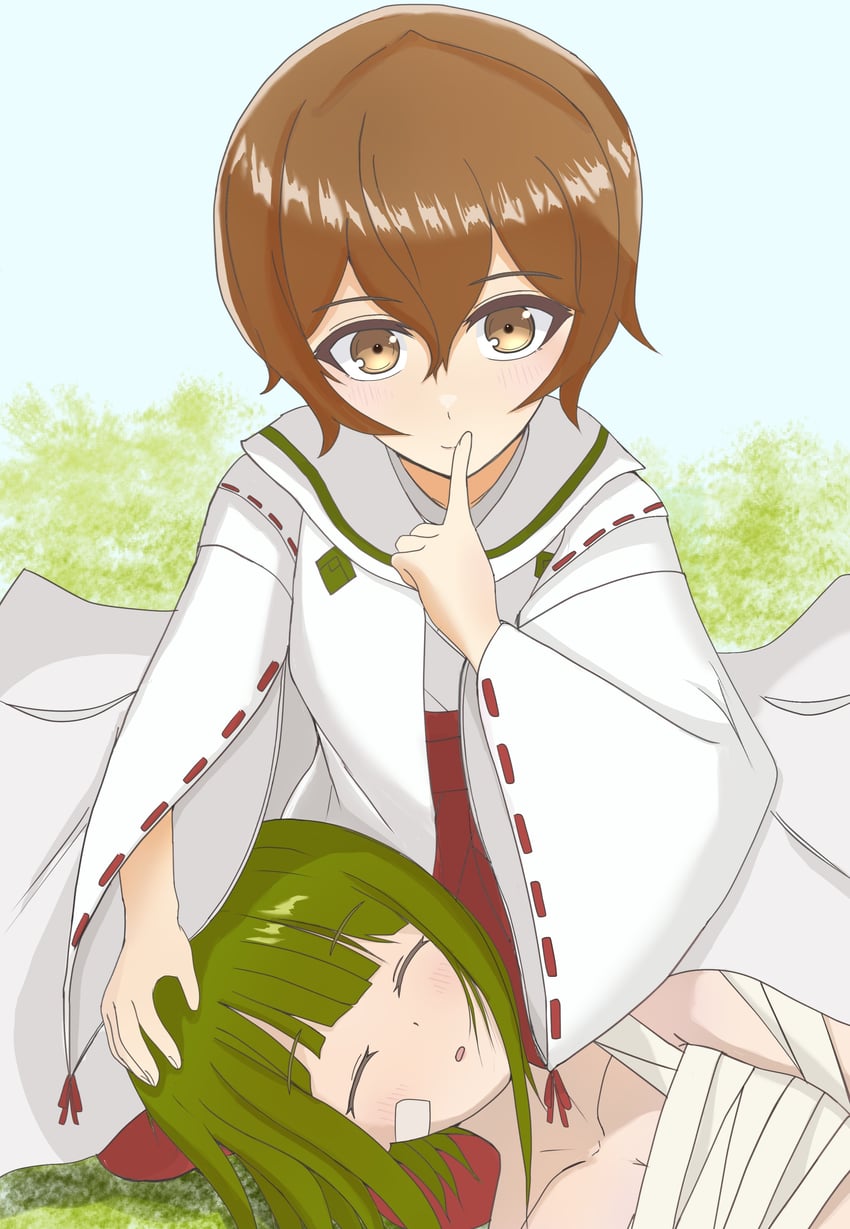 shiratori utano and fujimori mito (yuusha de aru and 1 more) drawn by qtjnzmsd67dxfa7