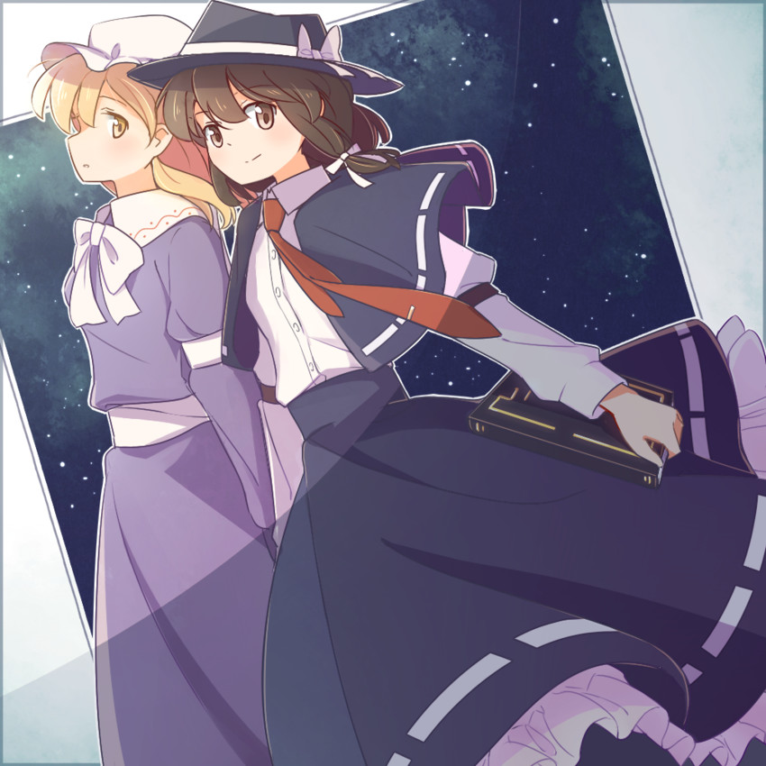 usami renko and maribel hearn (touhou) drawn by unagi_sango