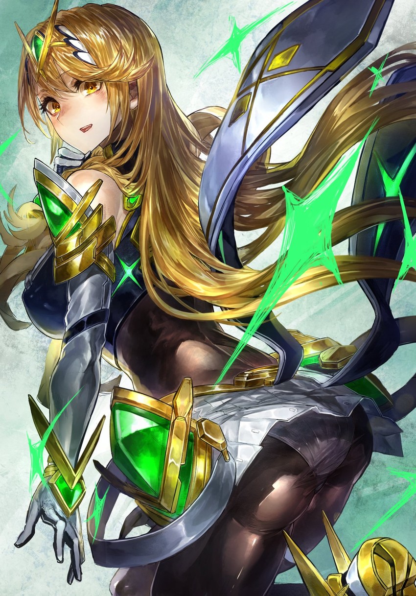 mythra (xenoblade chronicles and 2 more) drawn by signo_aaa