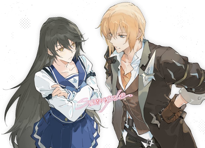 velvet crowe and eizen (tales of and 1 more) drawn by xing_20