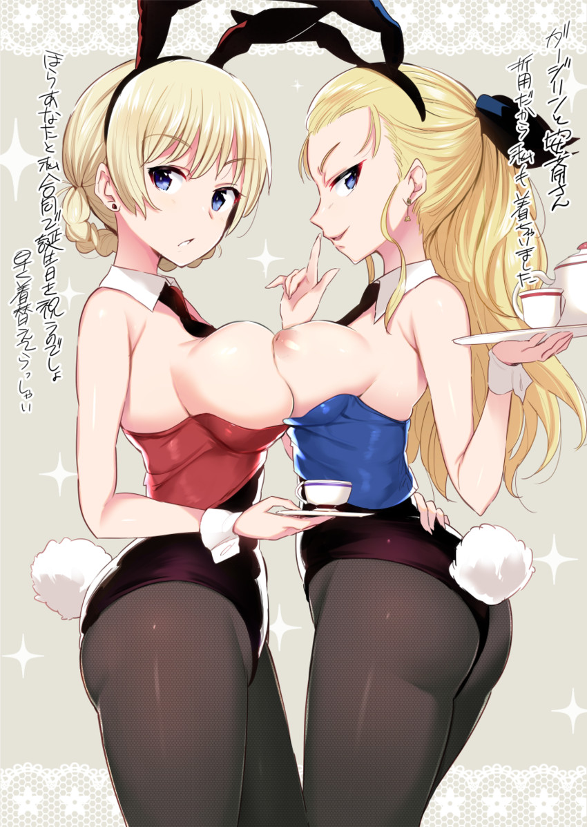 darjeeling and assam (girls und panzer) drawn by noripachi