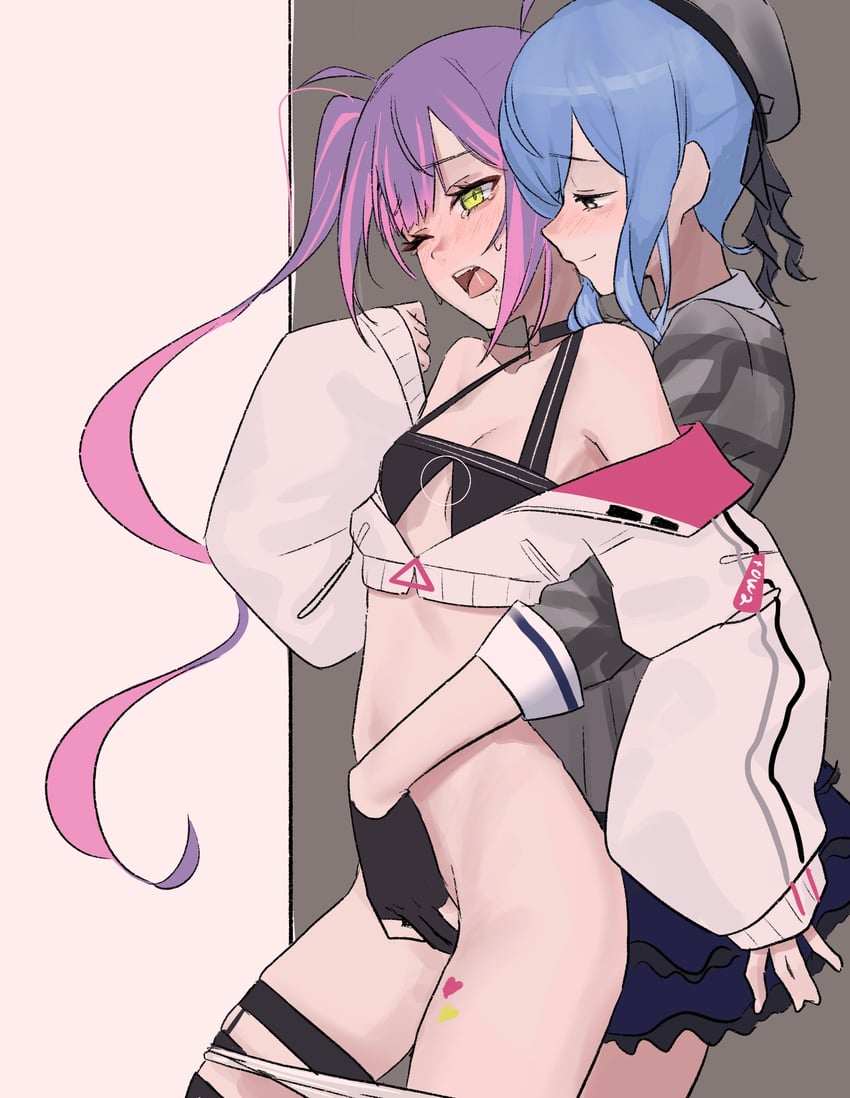 hoshimachi suisei and tokoyami towa (hololive) drawn by ayeon