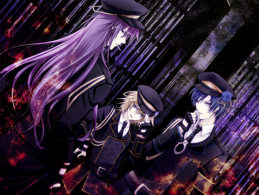 kagamine len, kaito, and kamui gakupo (vocaloid and 1 more) drawn by hakuou_(levi77)