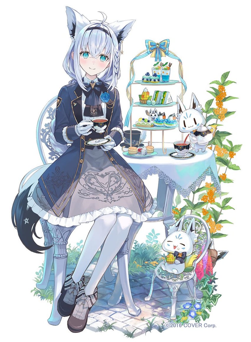 shirakami fubuki, sukonbu, and miteiru (hololive) drawn by samo_cha