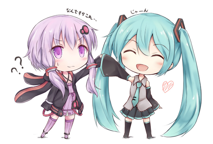 hatsune miku and yuzuki yukari (vocaloid and 1 more) drawn by tf_(tfx2)