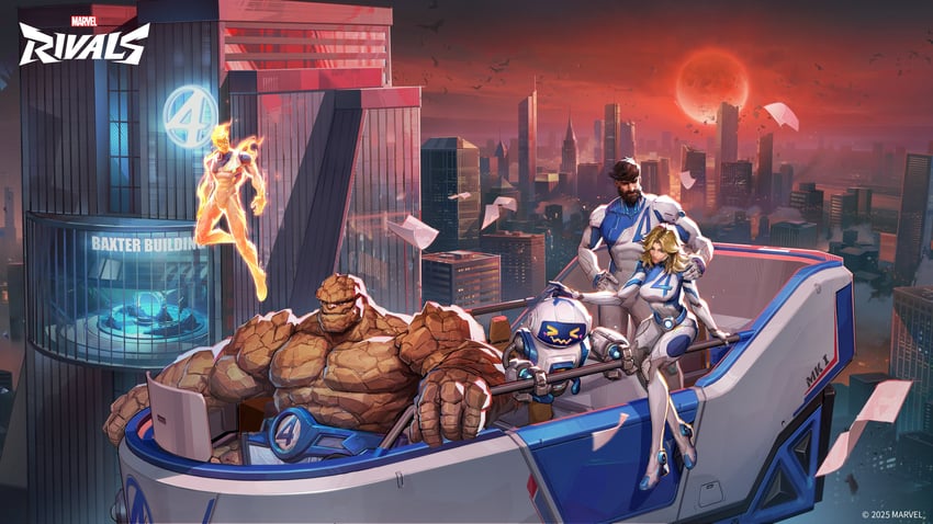 sue storm, reed richards, johnny storm, ben grimm, human torch, and 1 more (marvel and 2 more)
