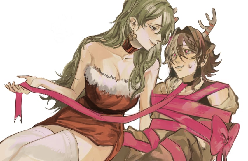 mobius and vill-v (honkai and 1 more) drawn by kathiv21