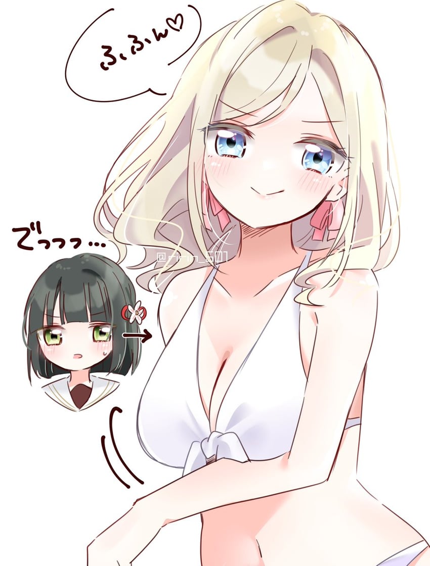 momose ginko and ceras yanagida lilienfeld (love live! and 1 more) drawn by ririn_(ririn_501)