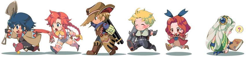 rebecca streisand, avril vent fleur, dean stark, carol anderson, chuck preston, and 1 more (wild arms and 1 more) drawn by mitsuharu_nene