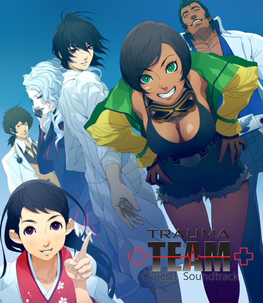 mira kimishima, maria torres, cr-s01, gabriel cunningham, tomoe tachibana, and 1 more (hospital rokunin no ishi) drawn by doi_masayuki