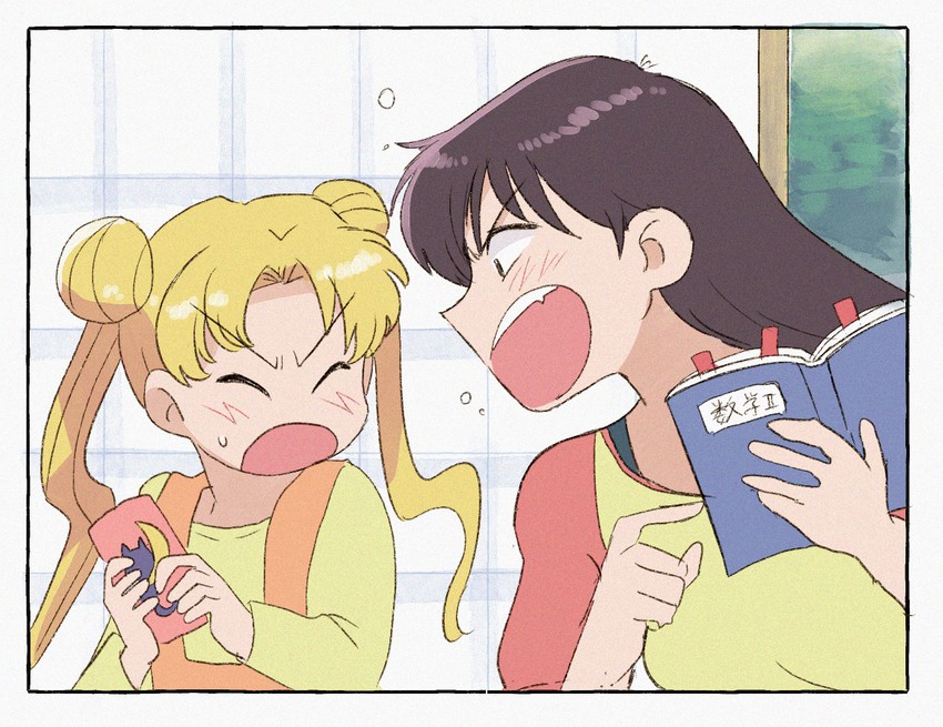 tsukino usagi and hino rei (bishoujo senshi sailor moon) drawn by tsubobot