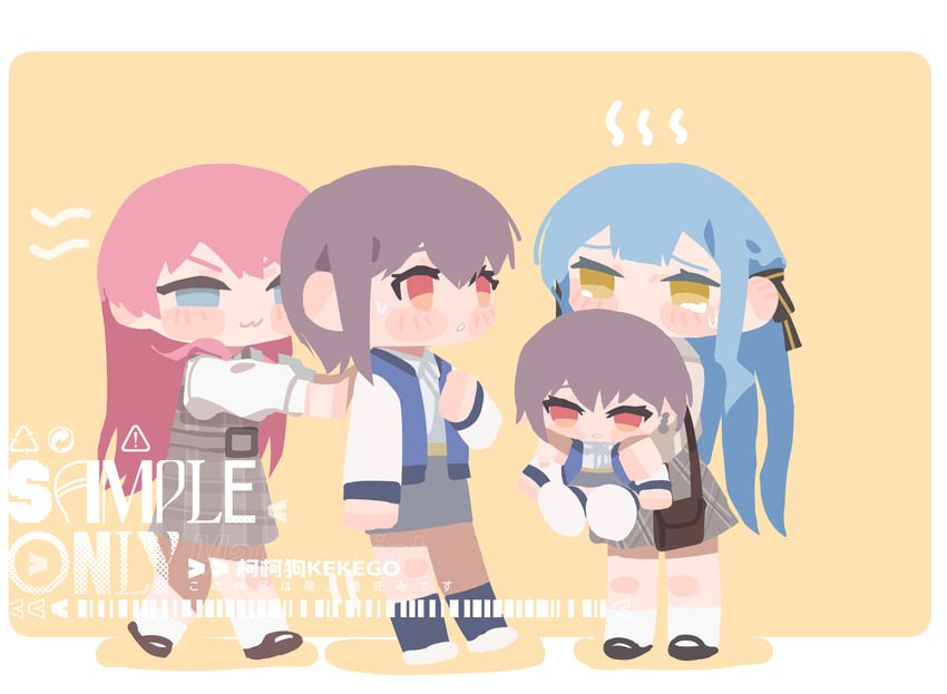 chihaya anon, togawa sakiko, and takamatsu tomori (bang dream! and 1 more) drawn by kekego
