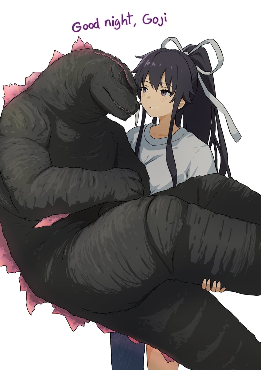 godzilla, kanzaki kaori, and godzilla evolved (toaru majutsu no index and 2 more) drawn by tatararashi