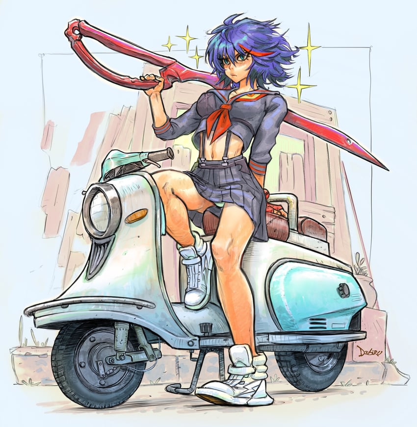 matoi ryuuko and senketsu (kill la kill) drawn by debirudude