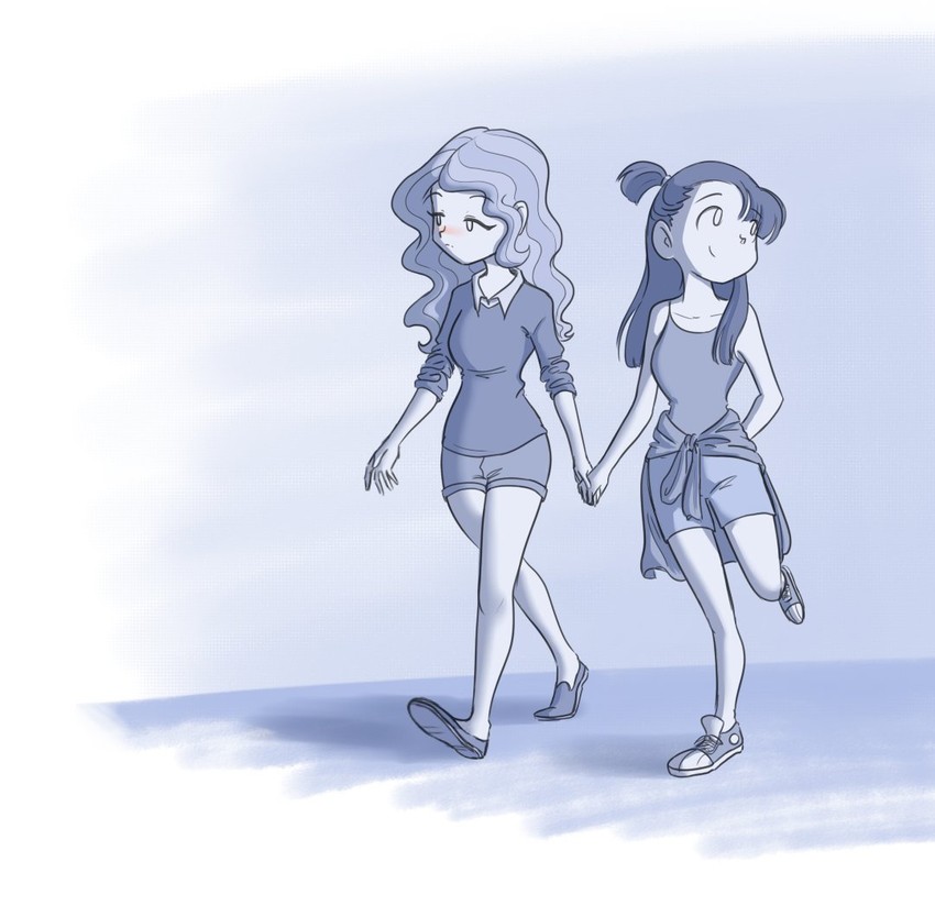 kagari atsuko and diana cavendish (little witch academia) drawn by ladykfangirlart