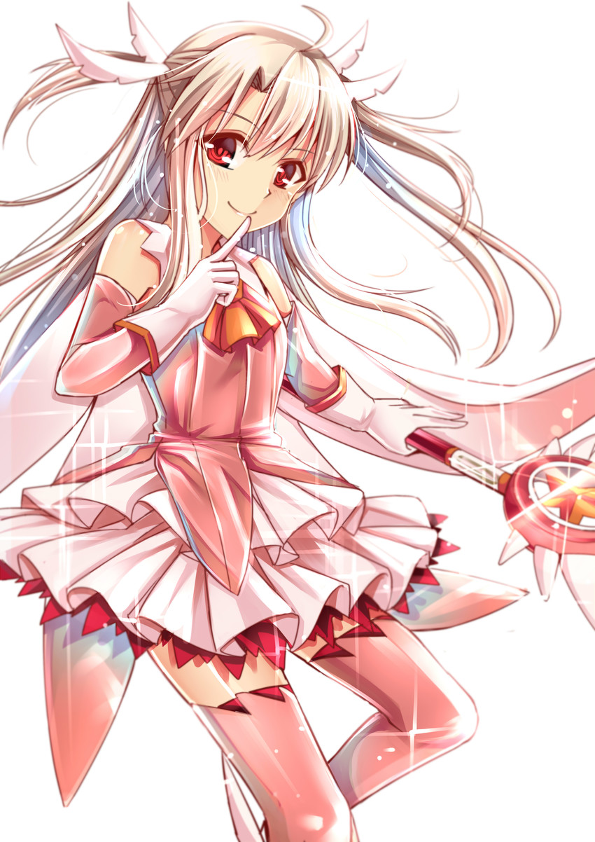 illyasviel von einzbern, prisma illya, and magical ruby (fate and 1 more) drawn by gu_li